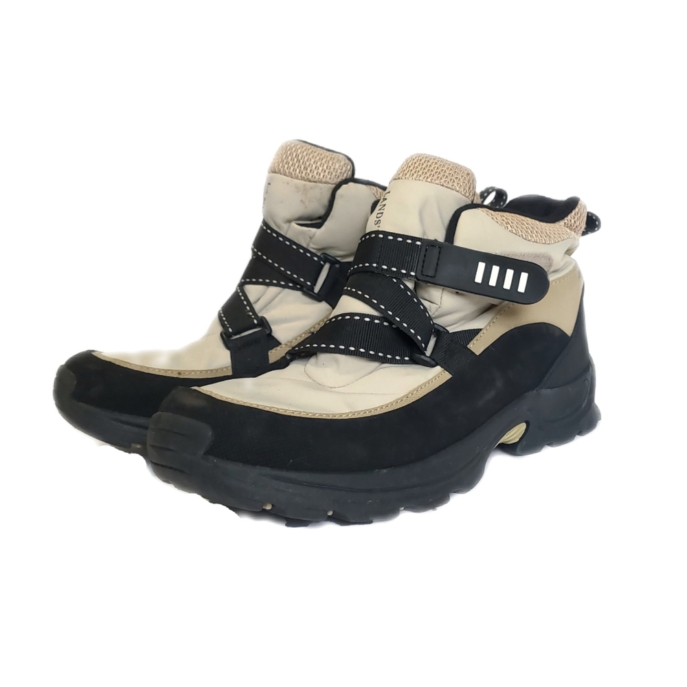 Lands End Womens Waterproof Puffer Brown Strap Mid Calf Boot Sz 8.5M EUC - Picture 2 of 6